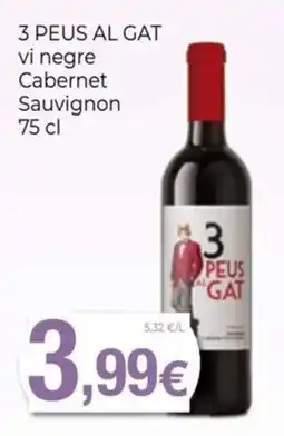Keisy 3 peus al gat vi negre cabernet sauvignon oferta