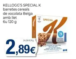 Keisy kellogg's special k barretes cereals de xocolata belga amb llet oferta