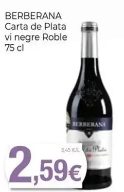 Keisy Berberana carta de plata vi negre roble oferta