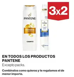 El Corte Inglés Pantene en todos los productos oferta
