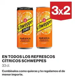 El Corte Inglés Schweppes refrescos cítricos naranja oferta