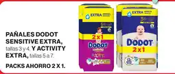 El Corte Inglés Dodot pañales sensitive extra y activity extra oferta