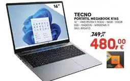Worten Tecno portàtil megabook k16s oferta