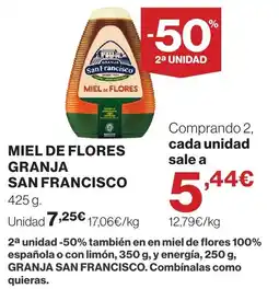 El Corte Inglés granja san francisco miel de flores oferta