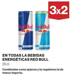 El Corte Inglés Red Bull en todad la bebidas energeticas oferta