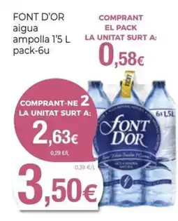 Keisy Font D'Or aigua ampolla 1'5 L oferta