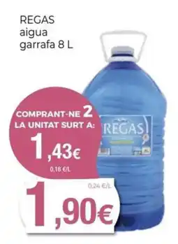 Keisy Regas aigua garrafa oferta