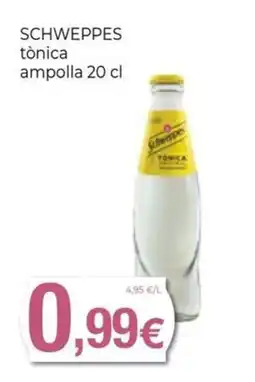 Keisy Schweppes tònica ampolla oferta