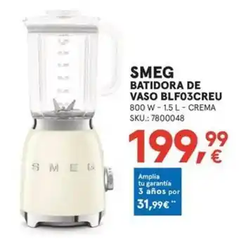 SMEG batidora de vaso blf03creu
