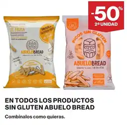 El Corte Inglés Abuelo bread en todos los productos sin gluten oferta