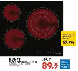 Worten Kunft placa vitrocerámica 3z oferta