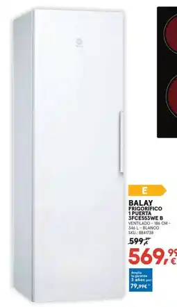 Worten Balay frigorífico 1 puerta 3fce553we b oferta