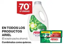 El Corte Inglés Ariel en todos los productos oferta