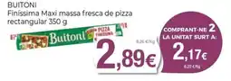 Keisy Buitoni finíssima maxi massa fresca de pizza rectangular oferta