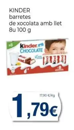 Keisy Kinder barretes de xocolata amb llet oferta