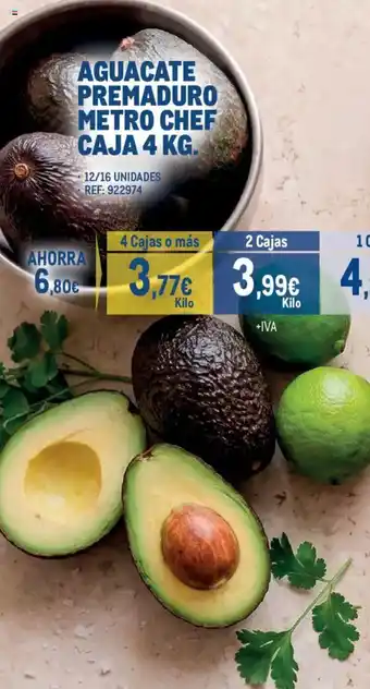 Metro Chef aguacate premduro caja