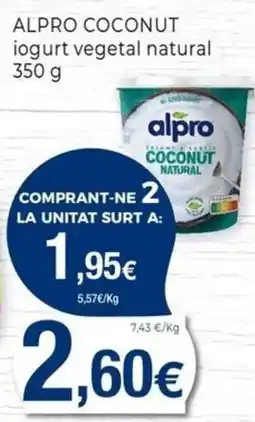 Keisy Alpro coconut yogurt vegetal natural oferta