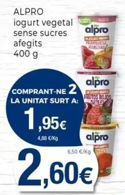 Keisy alpro iogurt vegetal sense sucre afeigits oferta