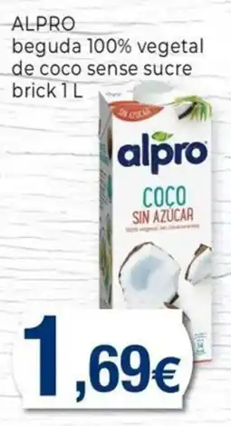 Keisy alpro beguda 100% vegetal de coco sense sucre oferta