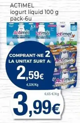Keisy Actimel iogurt líquid oferta