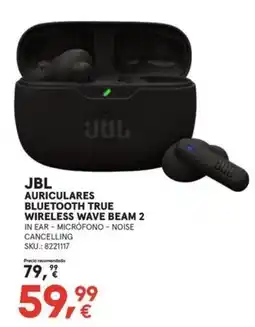 Worten Jbl auriculares bluetooth true wireless wave beam 2 oferta