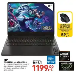 Worten hp portátil 16-ap0028ns oferta
