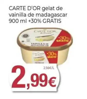 Carte d'or gelat de vainilla de madagascar