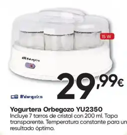 Hiper FROIZ Orbegozo yogurtera YU2350 oferta