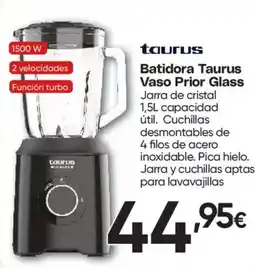 Hiper FROIZ taurus batidora taurus vaso prior glass oferta