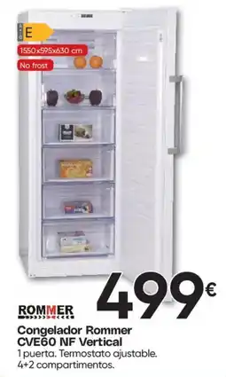 Hiper FROIZ Rommer congelador rommer cve60 nf vertical oferta