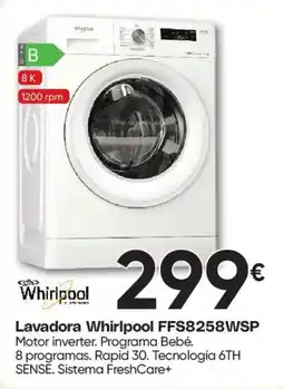 Hiper FROIZ Whirlpool lavadora ffs8258wsp oferta