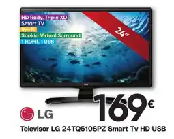 Hiper FROIZ LG Televisor LG 24TQ510SPZ Smart Tv HD USB oferta