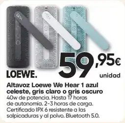 Hiper FROIZ Loewe altavoz we hear 1 oferta