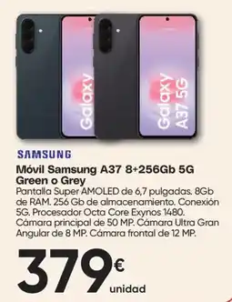 Hiper FROIZ Samsung móvil samsung a37 8+256gb 5g green o grey oferta
