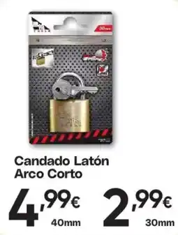 Hiper FROIZ Candado Latón Arco Corto oferta