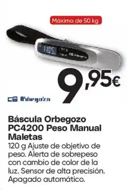 Hiper FROIZ Orbegozo Báscula PC4200 Peso Manual Maletas oferta
