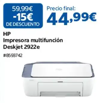 Hp impresora multifuncion deskjet 2922e