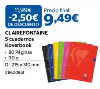 Clairefontaine 5 cuadernos koverbook