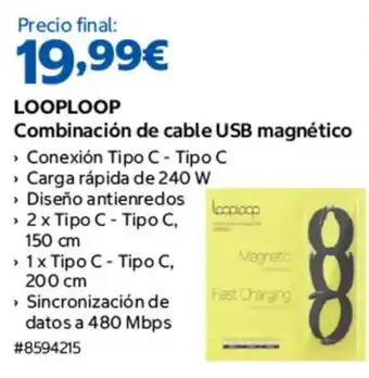 Looploop combinación de cable usb magnético