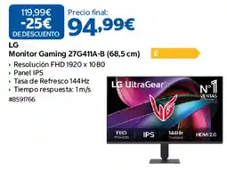 Costco LG Monitor Gaming 27G411A-B oferta