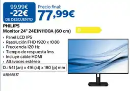 Costco Philips monitor 24" 24E1N1100A (60 cm) oferta