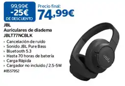 Costco JBL auriculares de diadema jblt77ncblk oferta