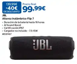 Costco JBL altavoz inalámbrico flip 7 oferta