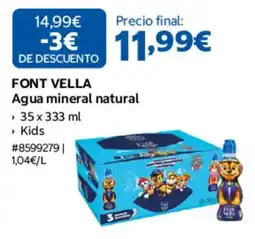 Costco Font Vella agua mineral natural kids oferta