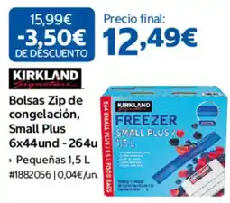 Costco Kirkland Signature bolsas zip de congelación small plus oferta