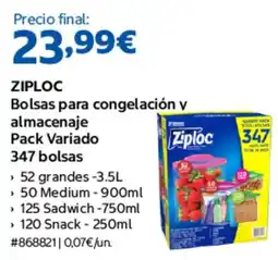 Costco Ziploc bolsas para congelación y almacenaje oferta