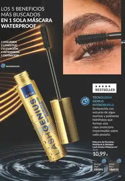 AVON Avon mascara de pestañas multitask & multiply lash genius waterproof oferta