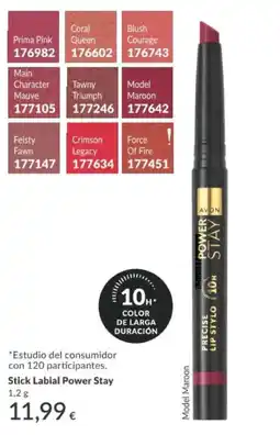 AVON Avon stick labial power stay oferta