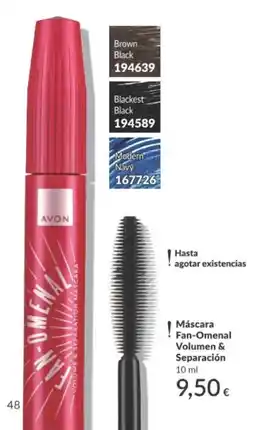 AVON mascara fan-omenal volumen & separacion oferta