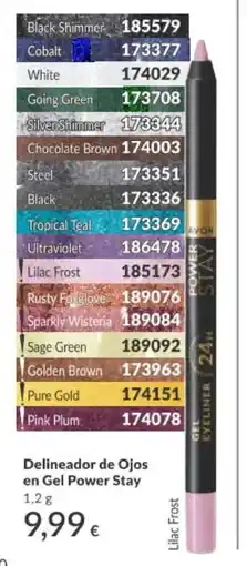 AVON Avon delineador de ojos en gel power stay oferta